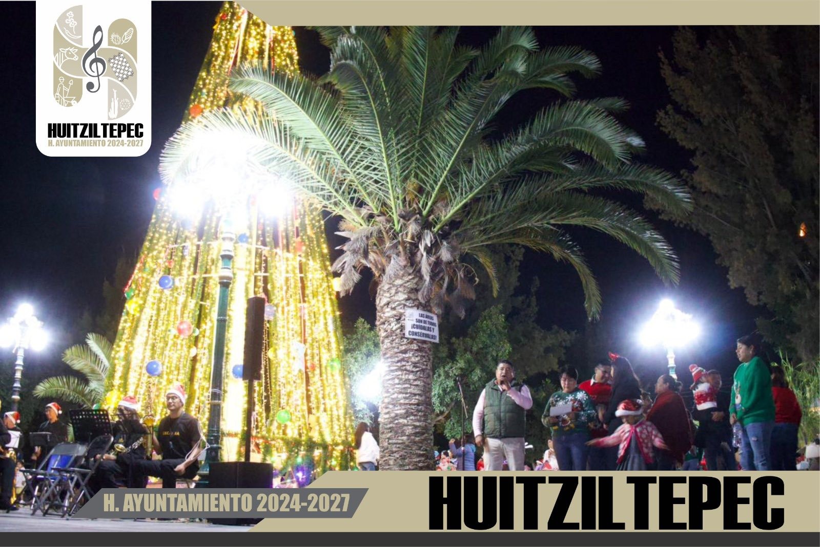 ENCENDIDO DEL ÁRBOL NAVIDEÑO EN SANTA CLARA HUITZILTEPEC